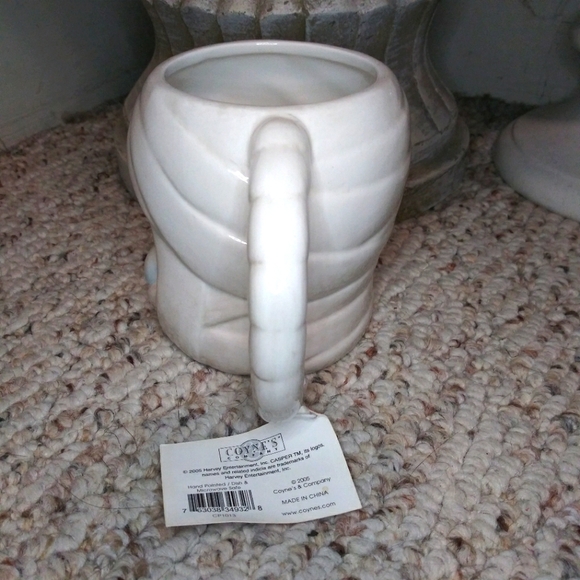 Vintage Casper The Ghost Blue & White Hand Painted Coffee Mug - Picture 2 of 9